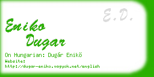eniko dugar business card